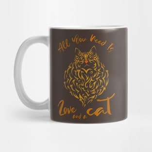 All you need is love and a cat, Kitty lover Mug